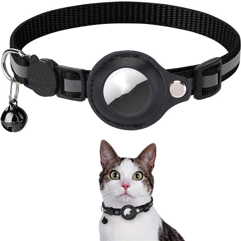 Waterproof Reflective AirTag Dog & Cat Collar – Nylon Holder