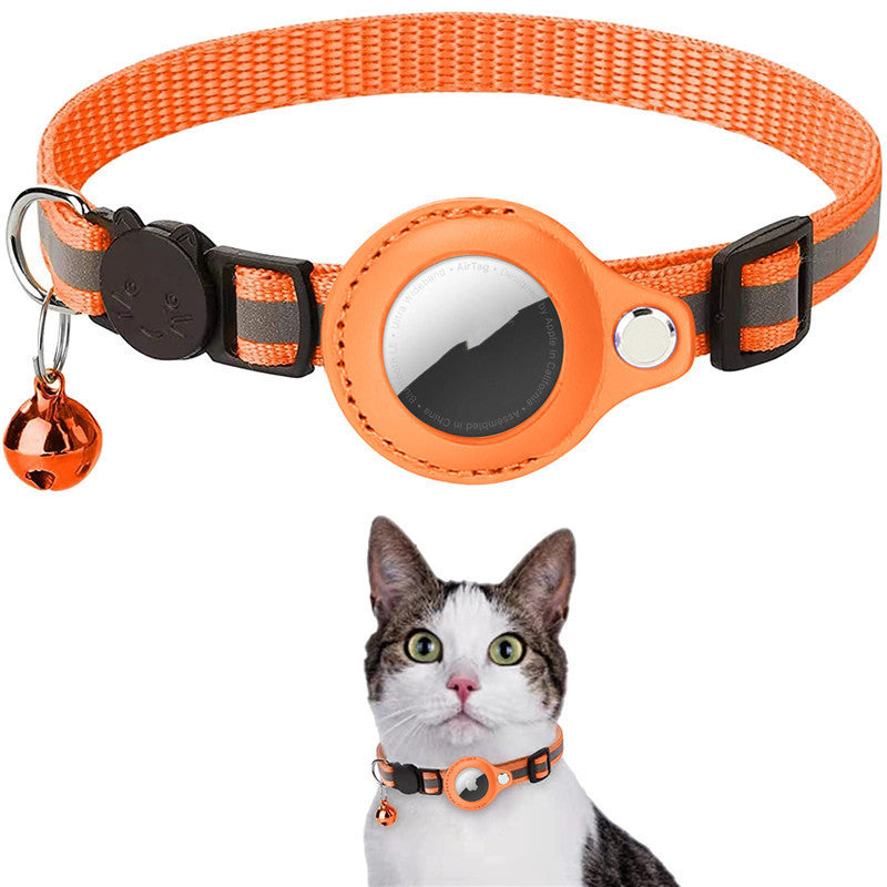Waterproof Reflective AirTag Dog & Cat Collar – Nylon Holder